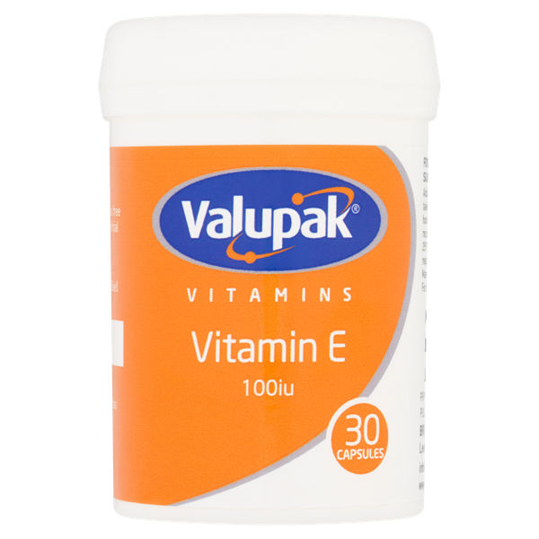 Valupak Vitamin E 100IU Capsules - 30 Capsules