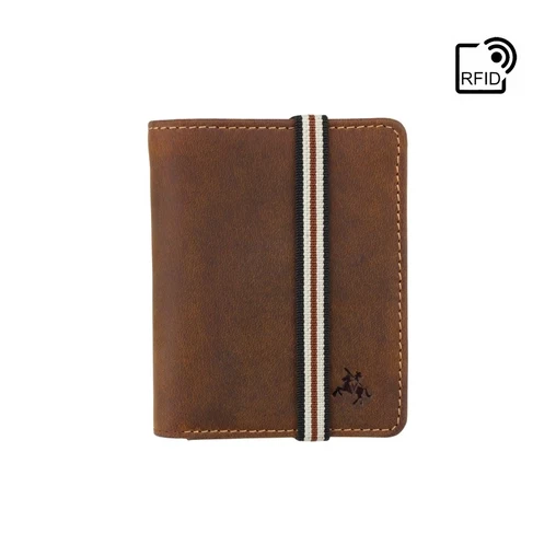 Visconti Arrow BN2 Oil Tan Leather RFID Banded Card Wallet