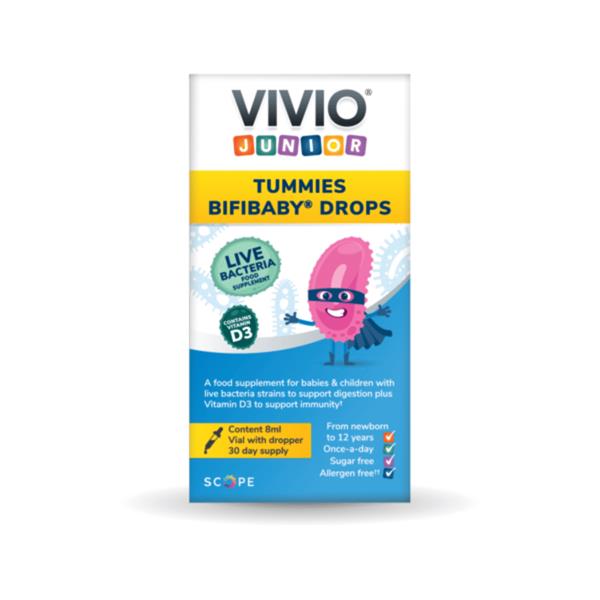 Vivio Junior Tummies Bifibaby Drops 8ml - Probiotic Liquid