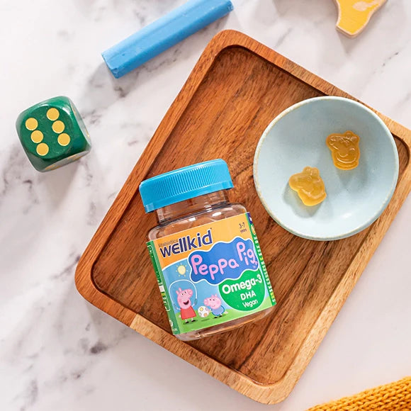 wellkid peppa pig omega-3 dha vegan 3-7years