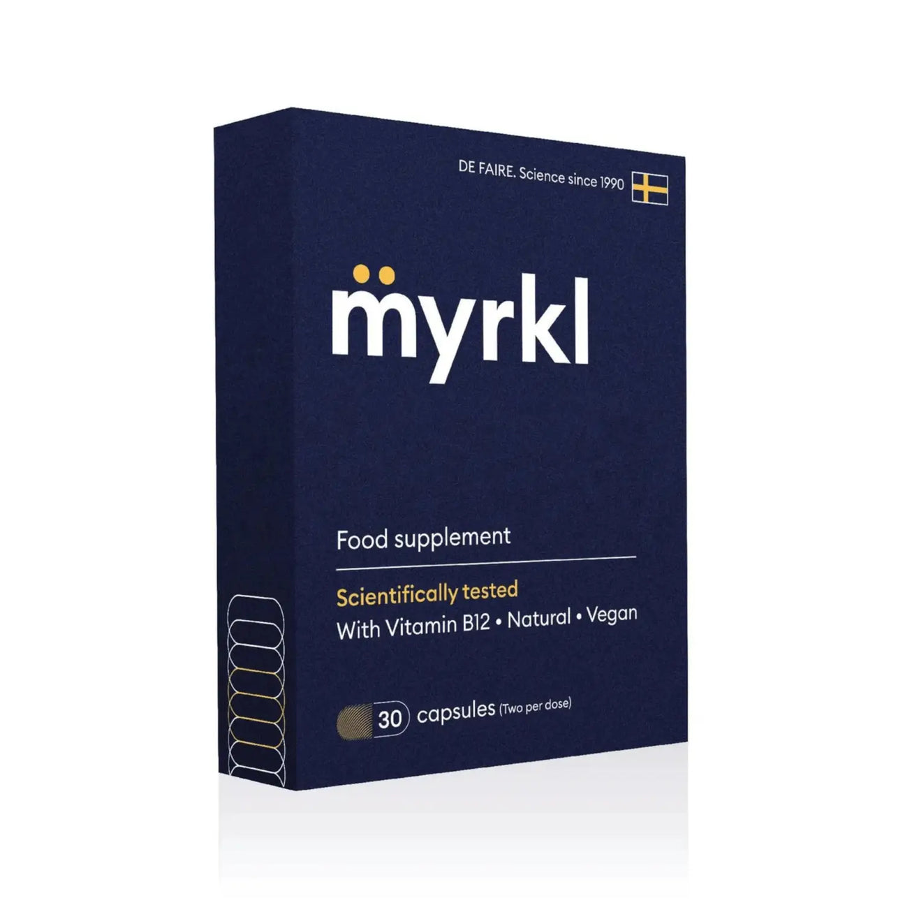 MyRKL Pre-Drinking Supplement with L-Cysteine & Vitamin B12 - 30 Capsules — product packaging