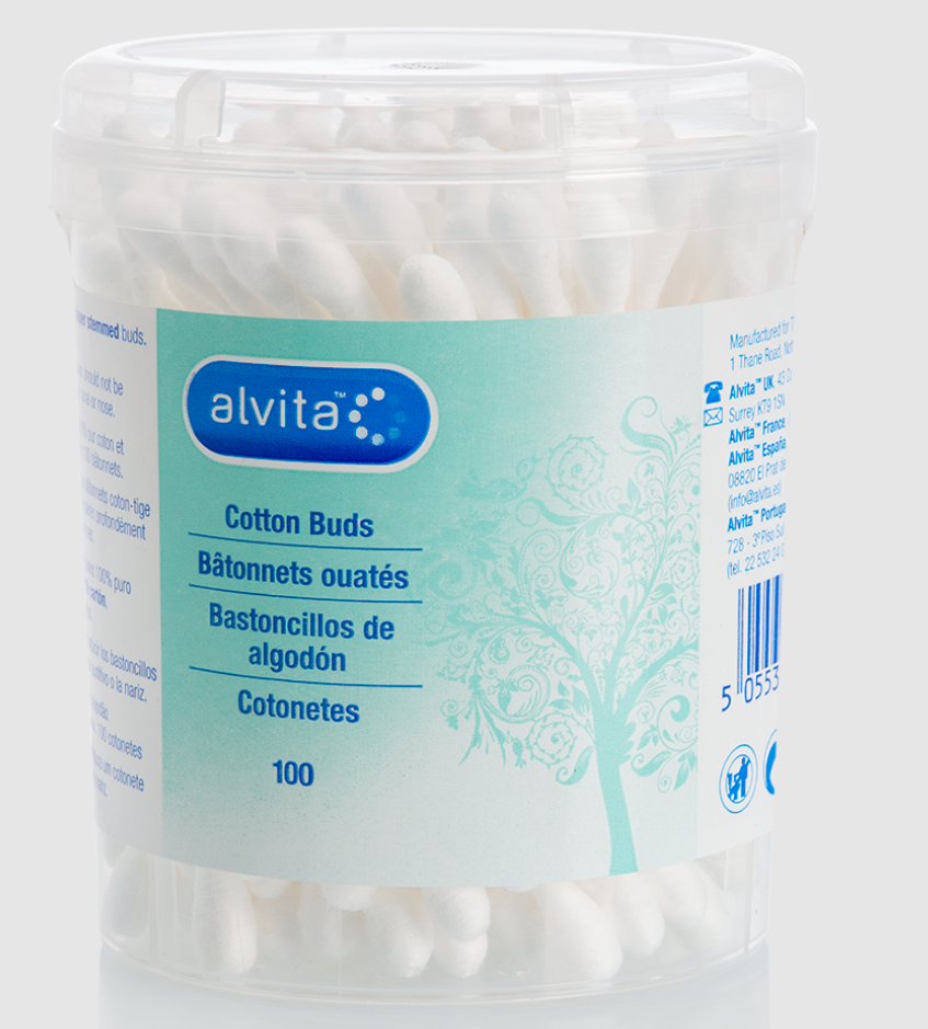 Cotton Buds (Alvita or Johnson's) - 100 Buds — product packaging