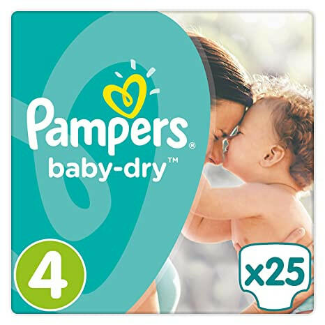 Pampers baby-dry size 4 x25 Infant diapers (let your baby get up and sleep well before going to bed)