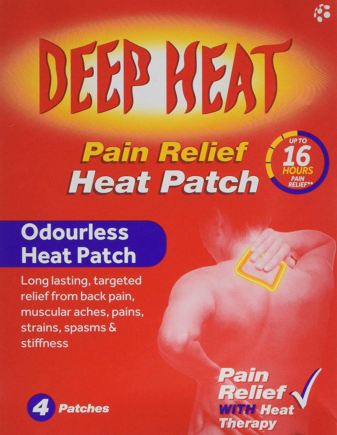 Deep Heat Pain Relief Heat Patches - 4 Patches — product packaging