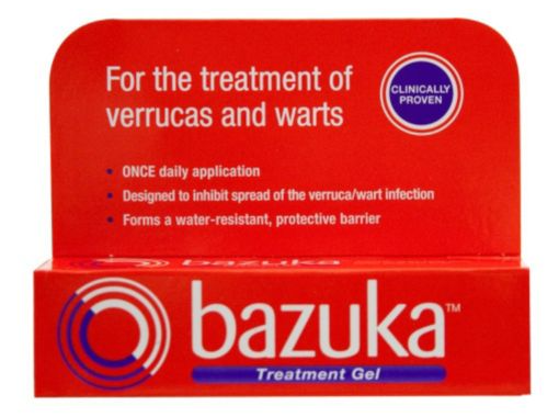 Bazuka Treatment Gel for warts and verrucas 6g tube