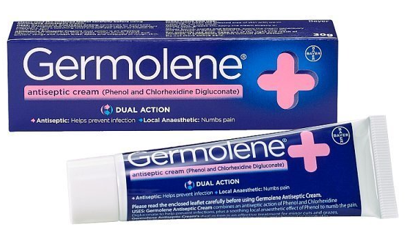 GermoLene Dual Action Antiseptic Cream dual -effect antibacterial analgesic cream 30g