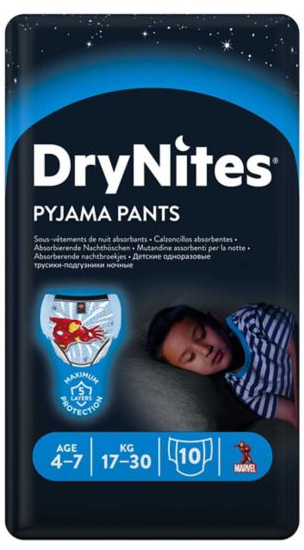 Huggies DryNites Bedwetting Pyjama Nappy Pants Boys 4-7Yr x10 - Tesco  Groceries