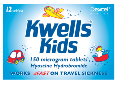 Kwells Kids Hyoscine Hydrobromide 150µg - 12 Tablets — product packaging