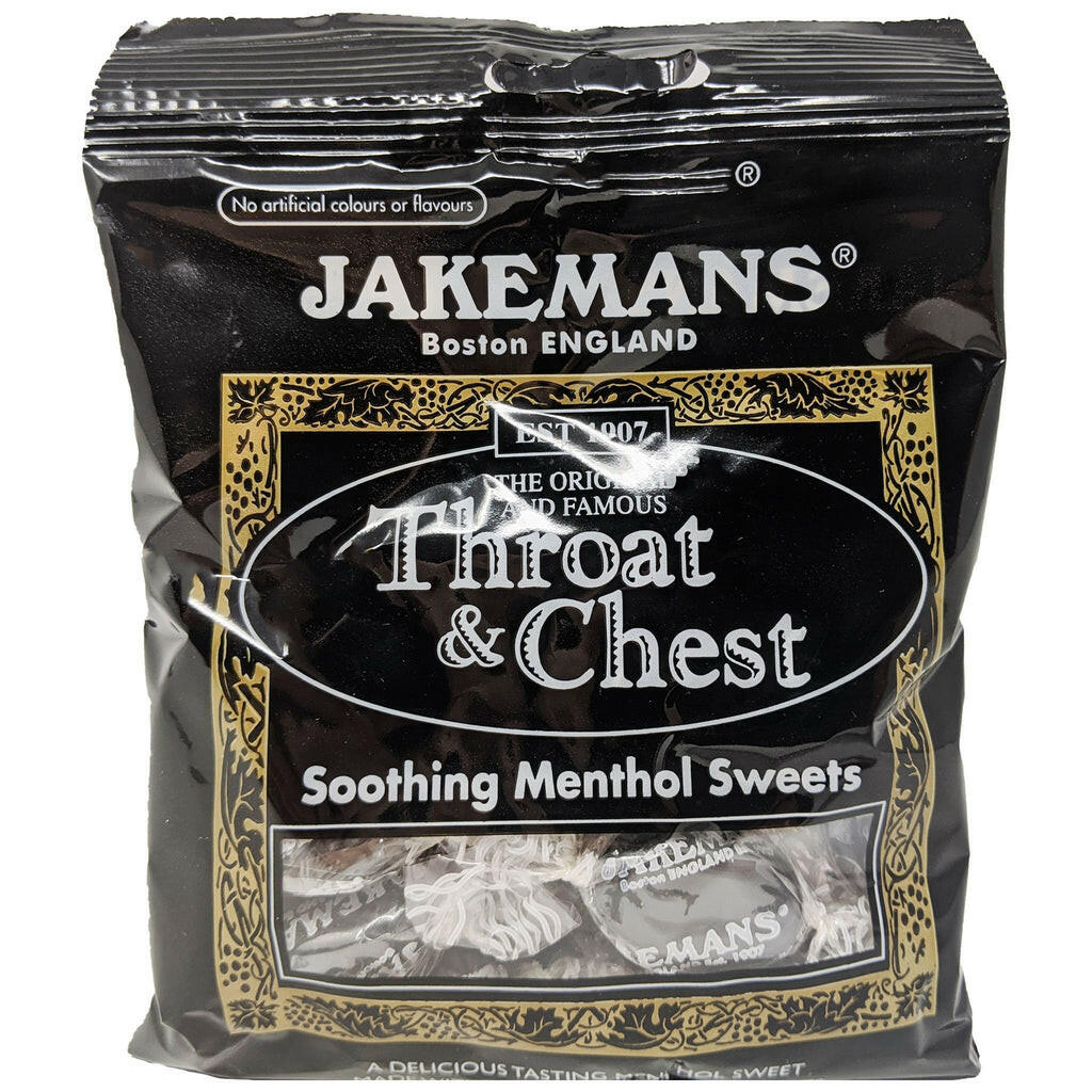 Jakemans Throat & Chest Menthol Sweets - 100g — product packaging